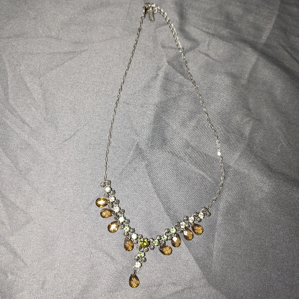 3 statement necklaces from early 2000s pearl and hearts sparkly vintage green - Picture 6 of 8